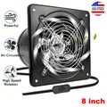 Exhaust Fan 8 Inch Wall Mount Ventilation Fan – 40W Pure Copper Motor, Backdraft Damper, Metal Fume Extractor with Switch for Kitchen, Bathroom, Garage, Shop & Smoking Room