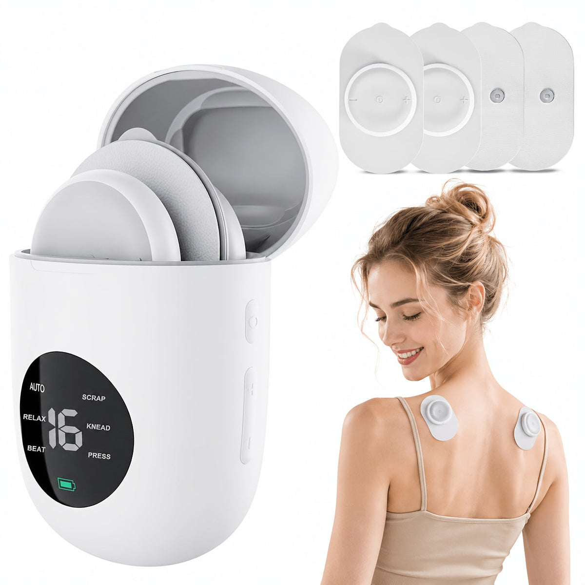 Ems Muscle Stimulator with 6 Modes 16 Intensity Levels for Back