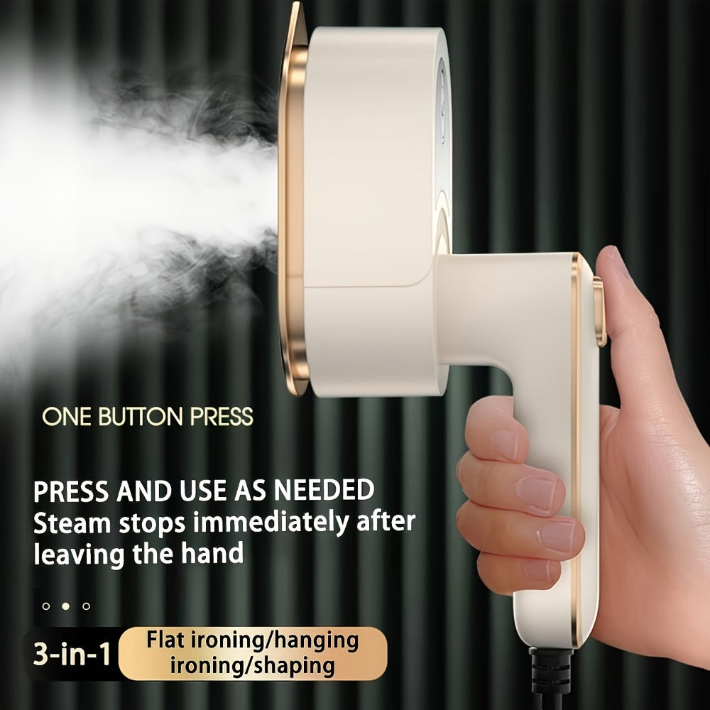 Handheld Steamer for Clothes in a Mini Travel Steam Iron Design (3-in-1 Portable Wrinkle Remover 10-Second Heat Up)