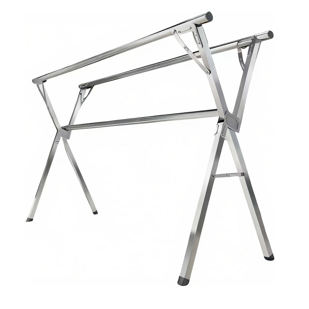Laundry Drying Rack, Freestanding Stainless Steel Clothes Airer with Folding Frame for Home and Patio