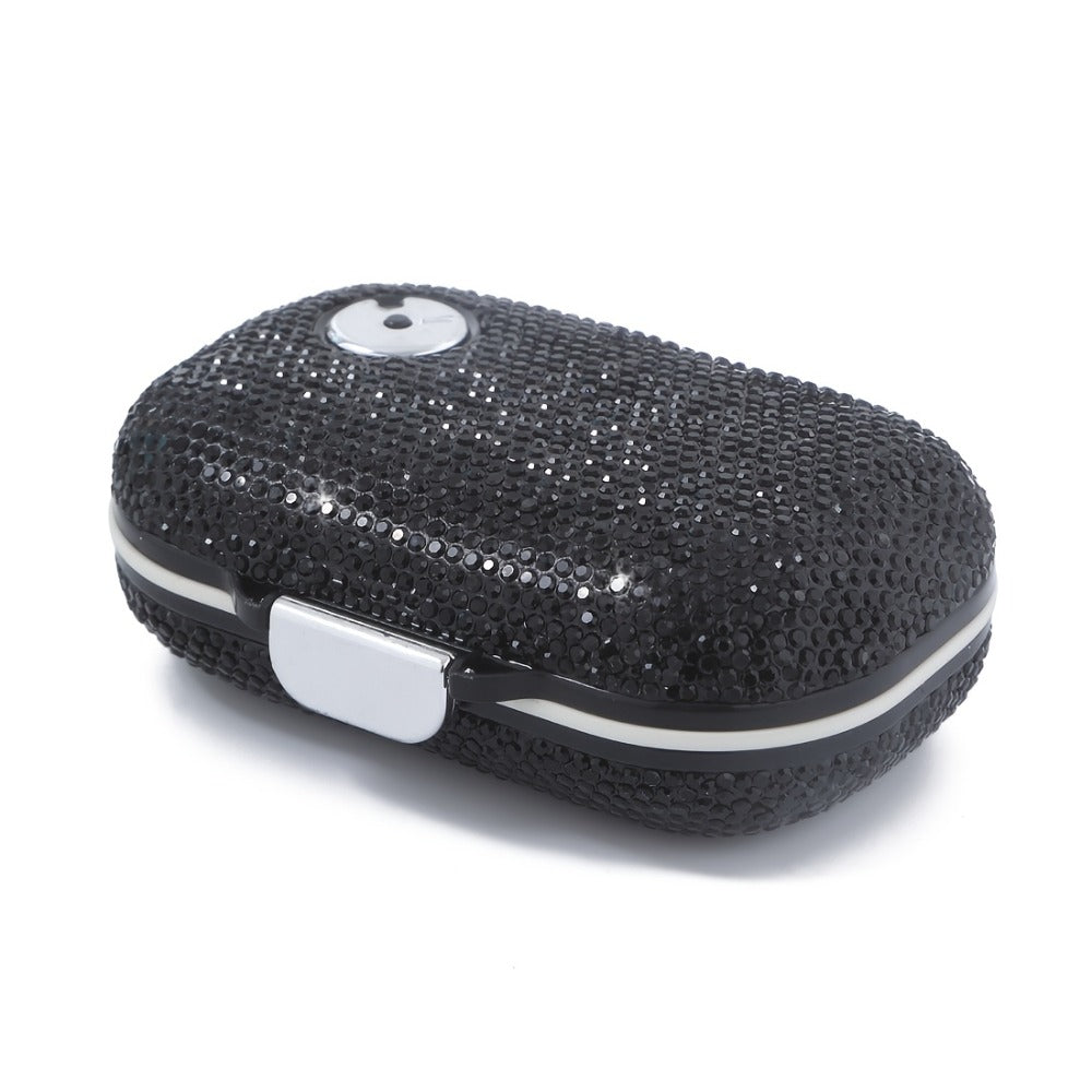Pill Organizer with Seven Separate Compartments, Compact Square or Oblong Travel Case for Daily Supplements