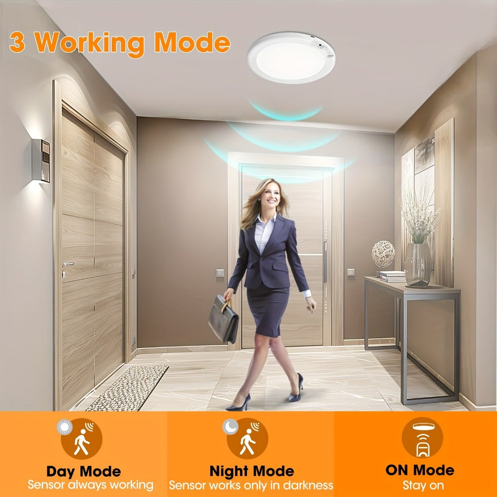 Rechargeable Ceiling Light with Remote Control and Motion Sensor