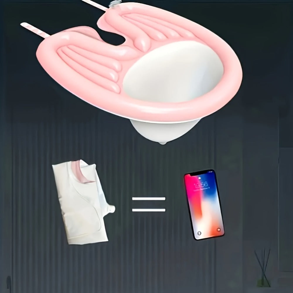 Foldable Inflatable Shampoo Basin with Air Pump and Drainage for Bedridden Elderly