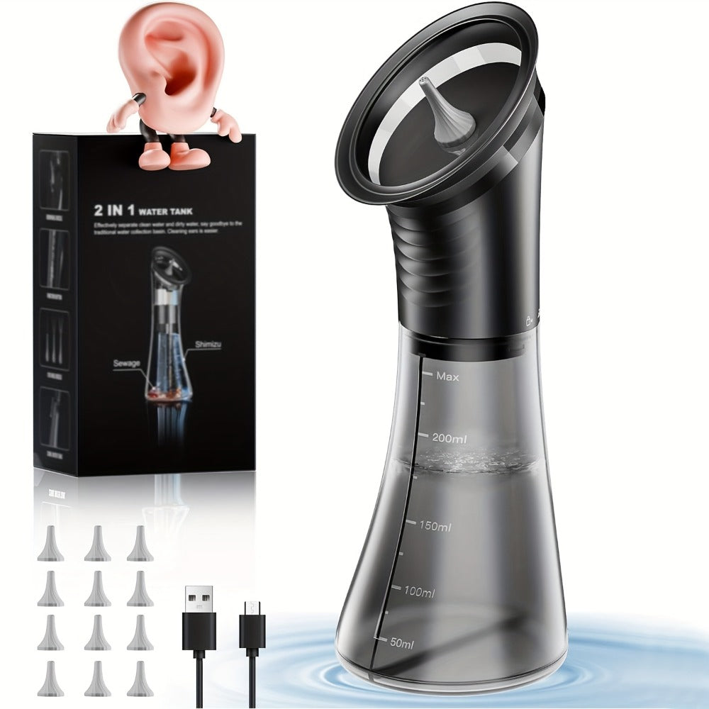 Ear Wax Removal Kit with Temp Sensor and Medical-Grade Safe Home Ear Care System