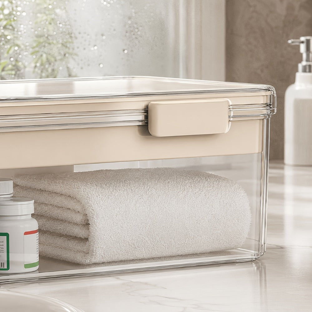 Multi-Layer Transparent Plastic Pill Organizer Cabinet, Spacious Drug & First Aid Supply Organizer, Medicine Storage Box