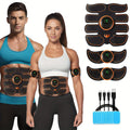 EMS Muscle Stimulator Abdominal Training Belt, Electronic Ab Toner for Whole Body Fitness & Strength Training, Exercise Equipment for Men & Women – 3 Machines + 3 Patches Included