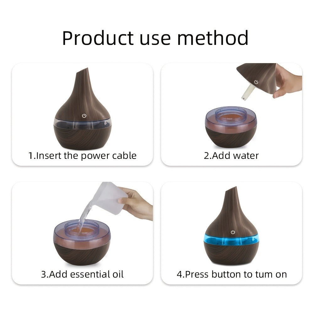 2-Pack Cool Mist Humidifier & Aromatherapy Essential Oil Diffuser with 7-Color Lights