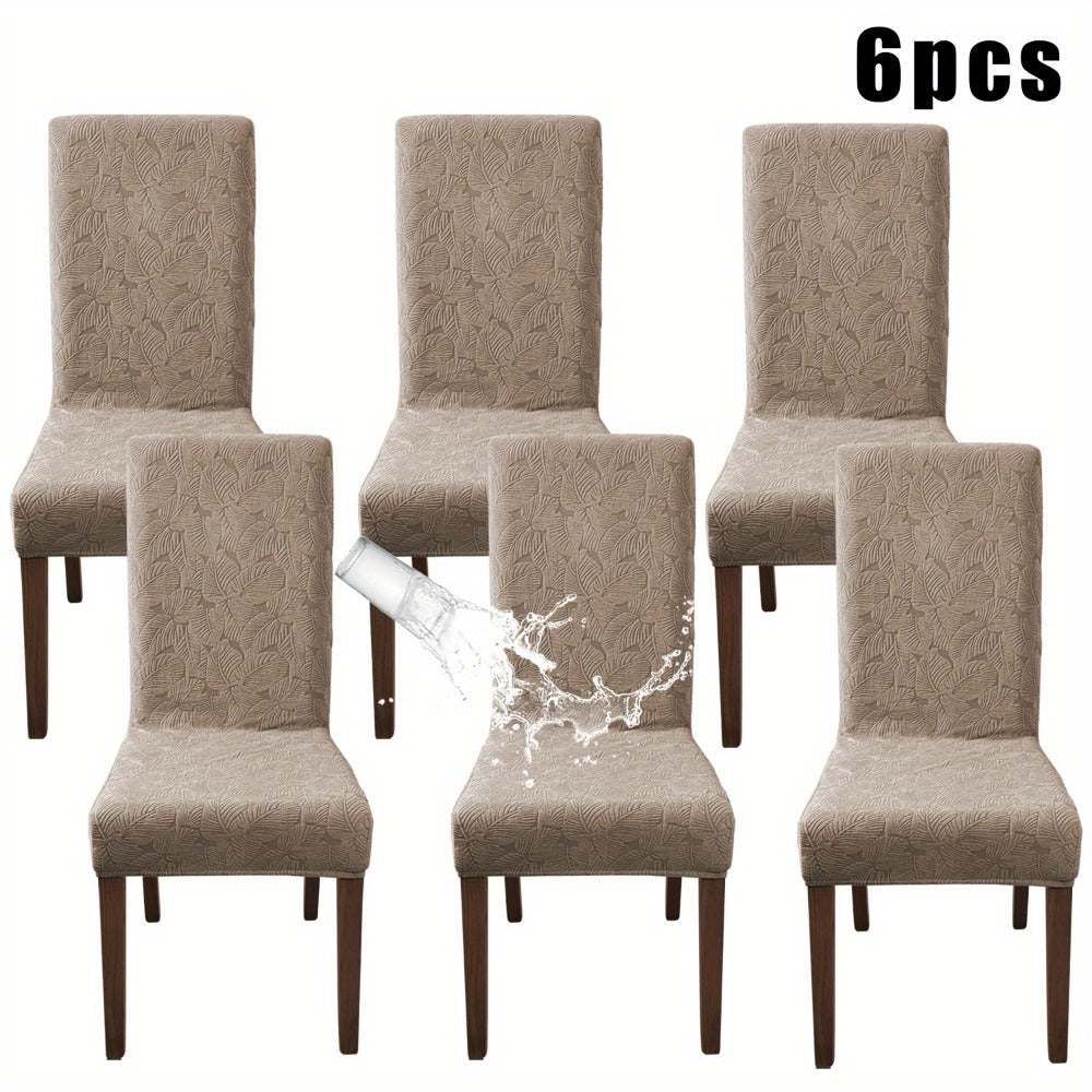 Chair Covers, Plant Print Slipcovers for Dining Room Kitchen Chairs, Elastic Parsons Chair Protector