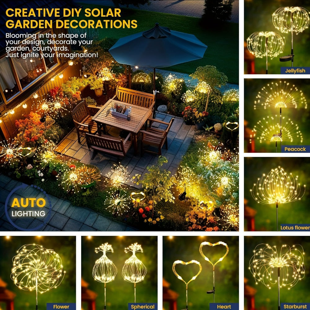 Solar Fairy Lights in an Outdoor Design with 8 Modes for Garden