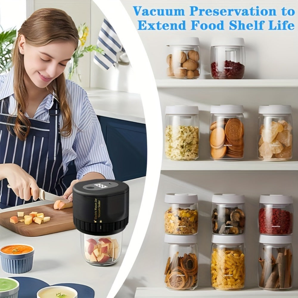 Electric Mason Jar Sealer One-Touch Vacuum Seal with Regular Mouth Lids