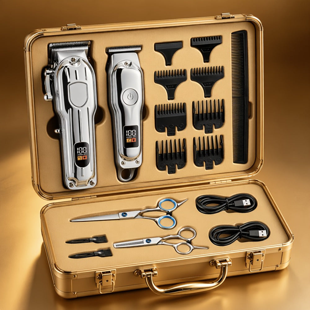 Hair Cutting Kit with T-Blade Trimmer for Men Home and Salon Use