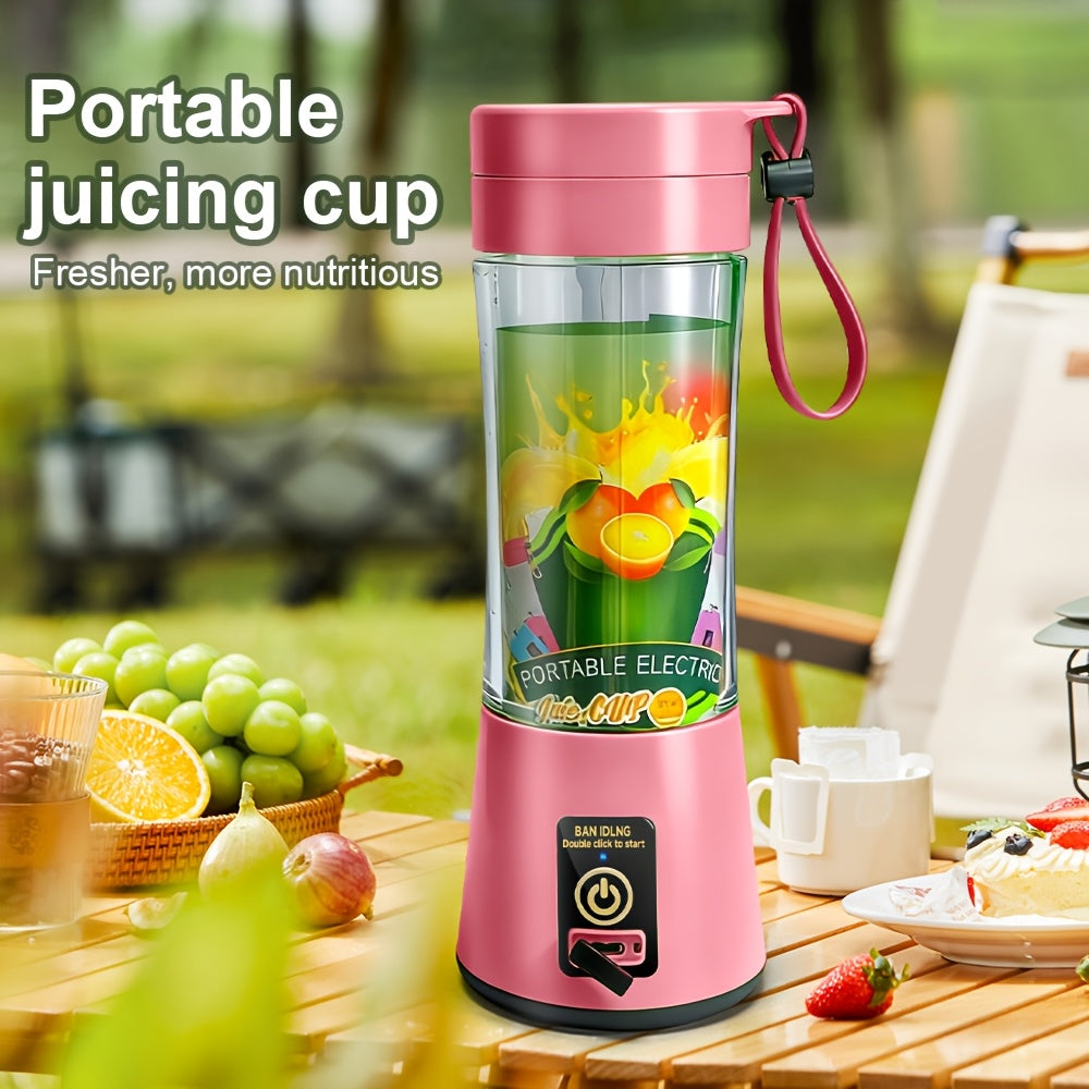 Blender Cup with USB Rechargeable 380ML and 6 Blades for Smoothies