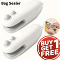 Mini Bag Sealer 2-Pack USB-C Rechargeable 2-in-1 Heat Seal with Cutter – Magnetic Storage Bag Resealer for Plastic Snack Food Bags | Airtight Freshness Keeper Portable Kitchen Gadget White