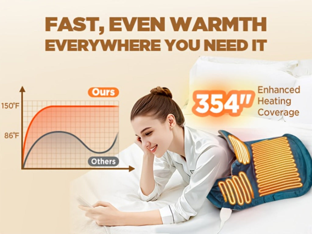 Heating Pad for Neck and Shoulders, Weighted Electric Wrap with Six Heat Settings and Automatic Shut-Off