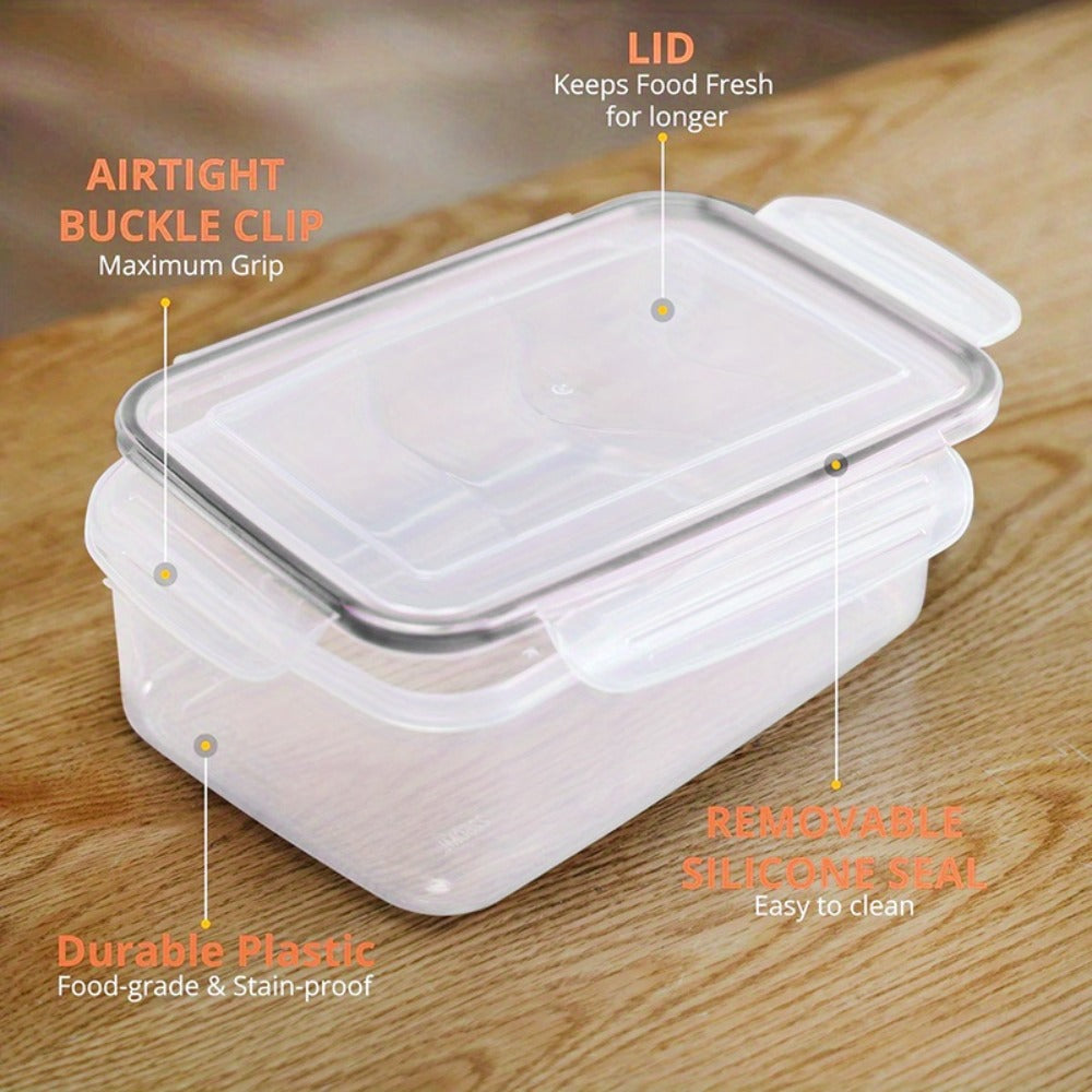 Food Storage Containers With Lids Airtight Plastic Container Set for Kitchen Pantry Organization, Easy-Lock Leak-Proof Design