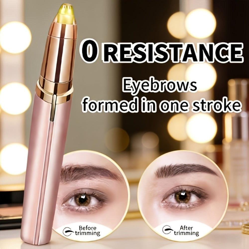 Eyebrow Trimmer: Electric for Women 2 Pack, USB Rechargeable Painless Precision Eyebrow Razor Pen
