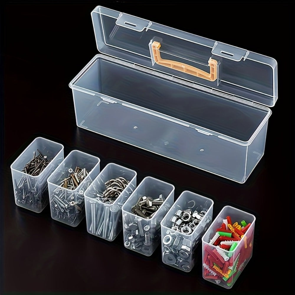 Organizer Box Set with Multi-Compartment Hardware Organizer for Screws