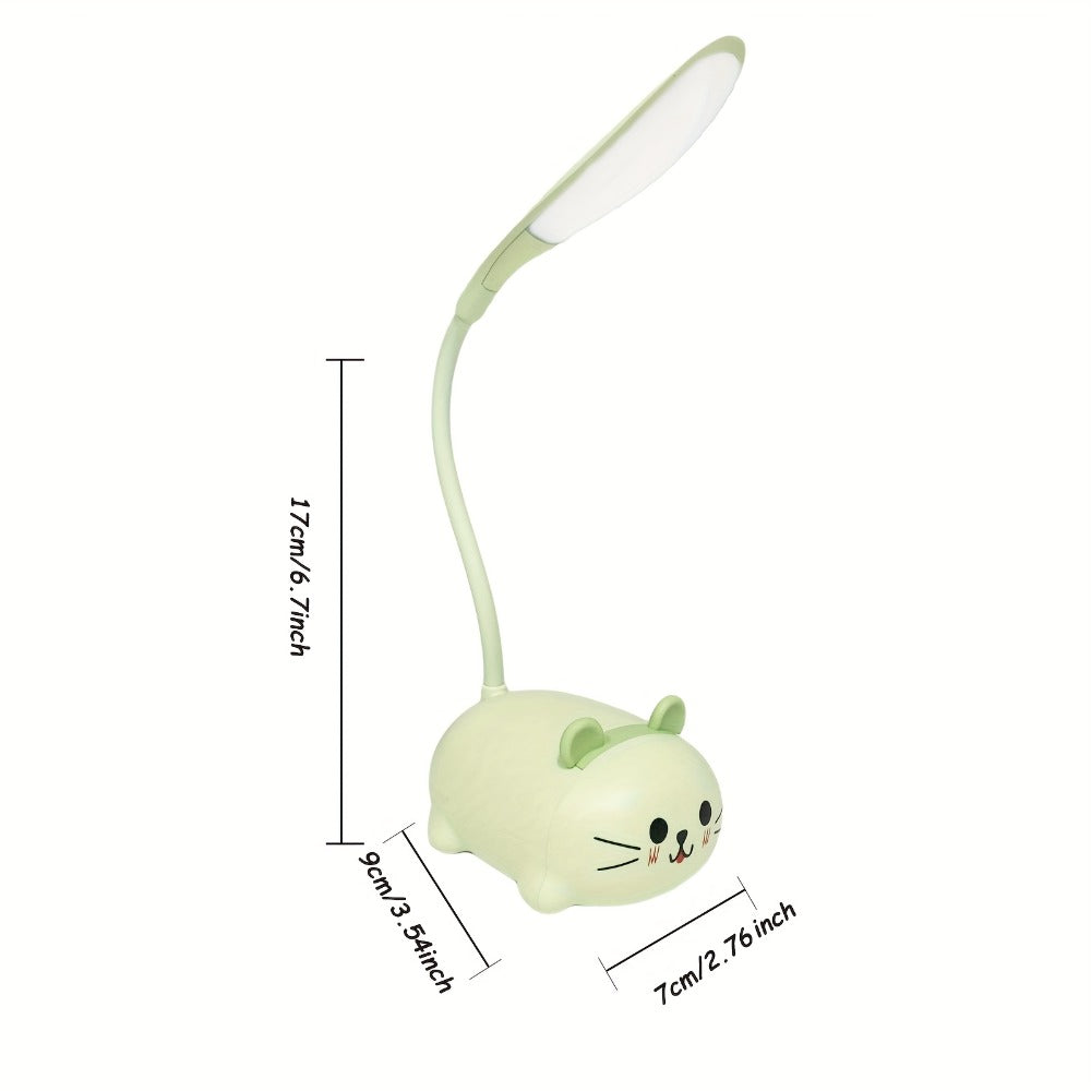 Kids Night Light in Bunny or Cat Designs, Foldable USB-Rechargeable Mini Table Lamp for Bedroom Lighting