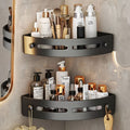 Shower Caddy, Corner Organizer 2pcs 2-Tier No-Drill Wall-Mounted Bathroom Shelf Rack, ABS Plastic Shower Shelves for Shampoo