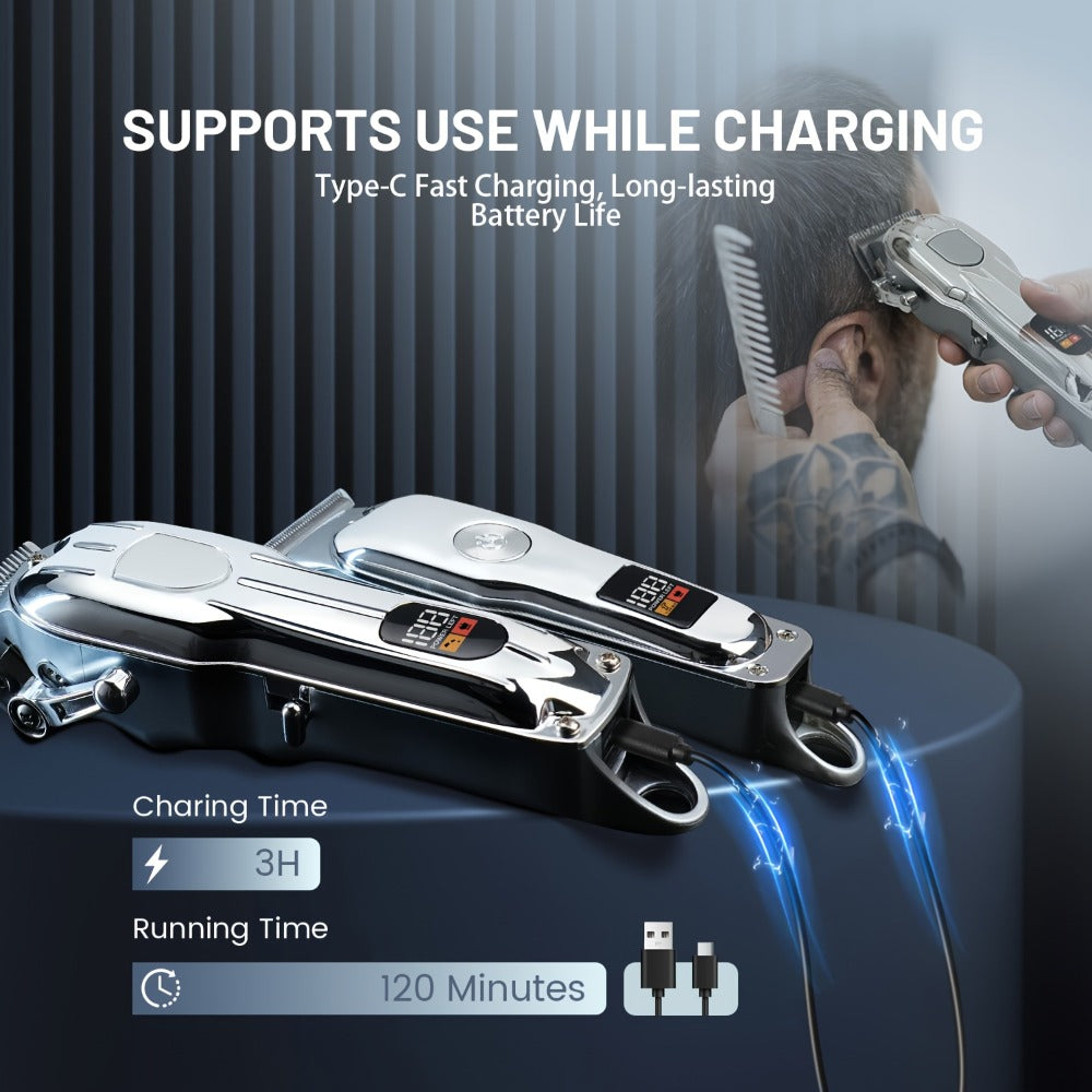 Hair Cutting Kit with T-Blade Trimmer for Men Home and Salon Use