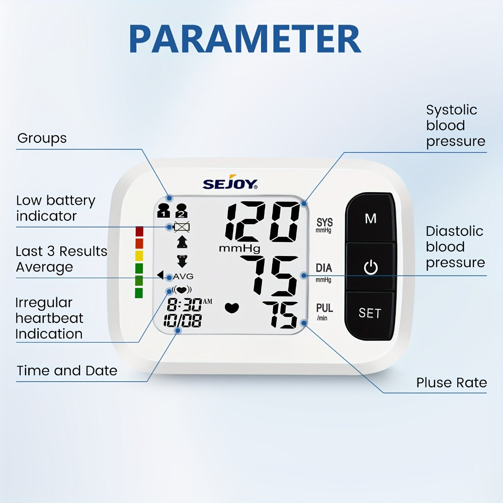 Wrist Blood Pressure Monitor, Portable & Accurate for Home Use & Travel (Blue / White / Black / Purple)