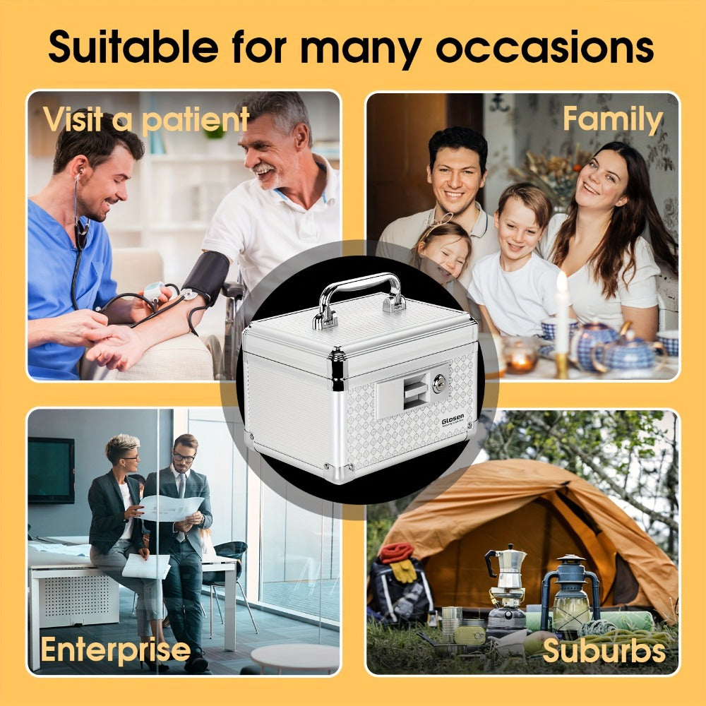Medicine Storage Box in an Aluminum Alloy Design with Handle