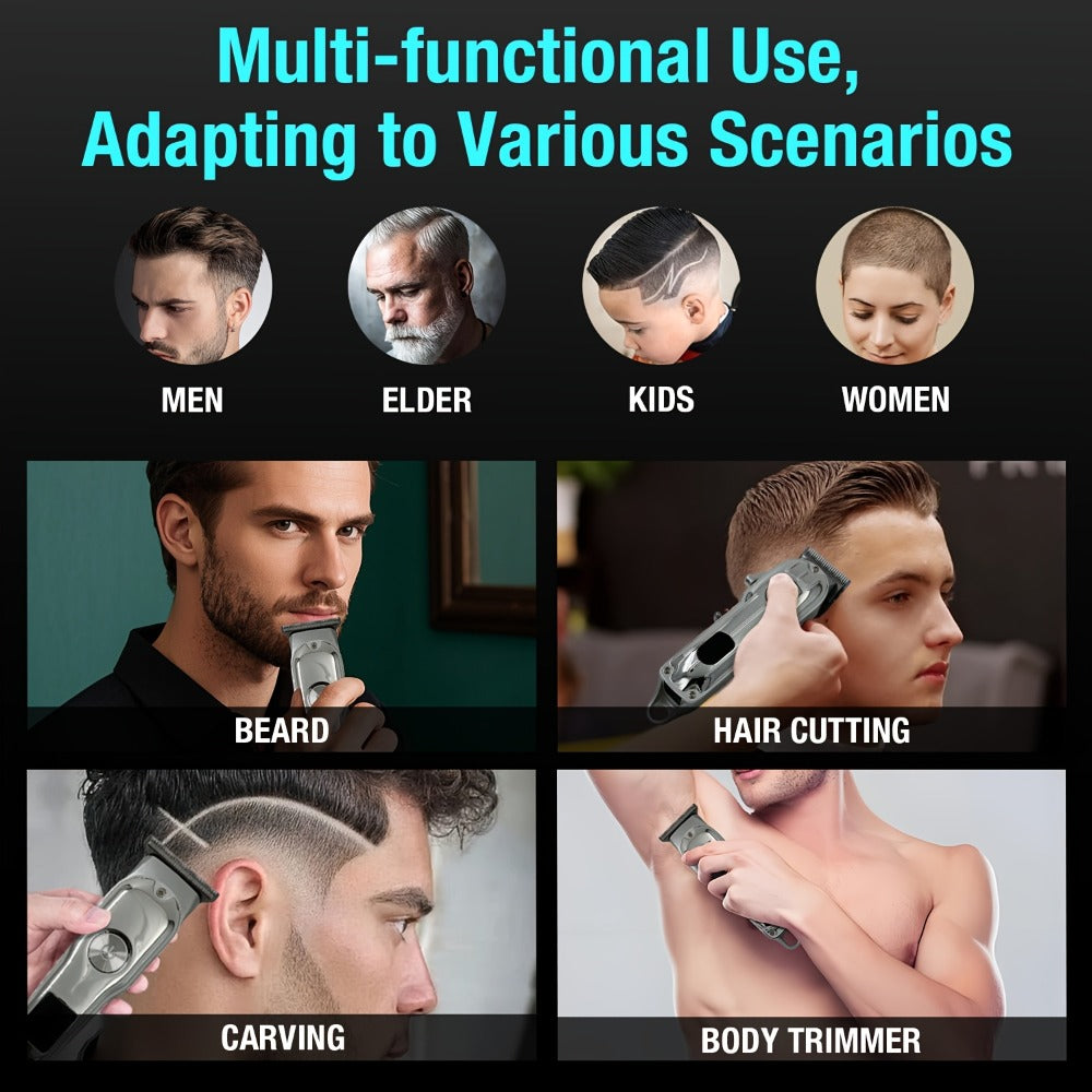 Hair Cutting Kit with T-Blade Trimmer for Men Home and Salon Use