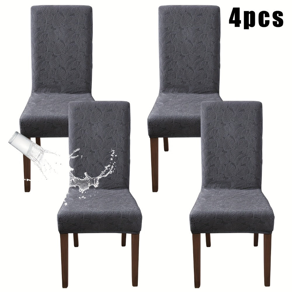 Chair Covers, Plant Print Slipcovers for Dining Room Kitchen Chairs, Elastic Parsons Chair Protector