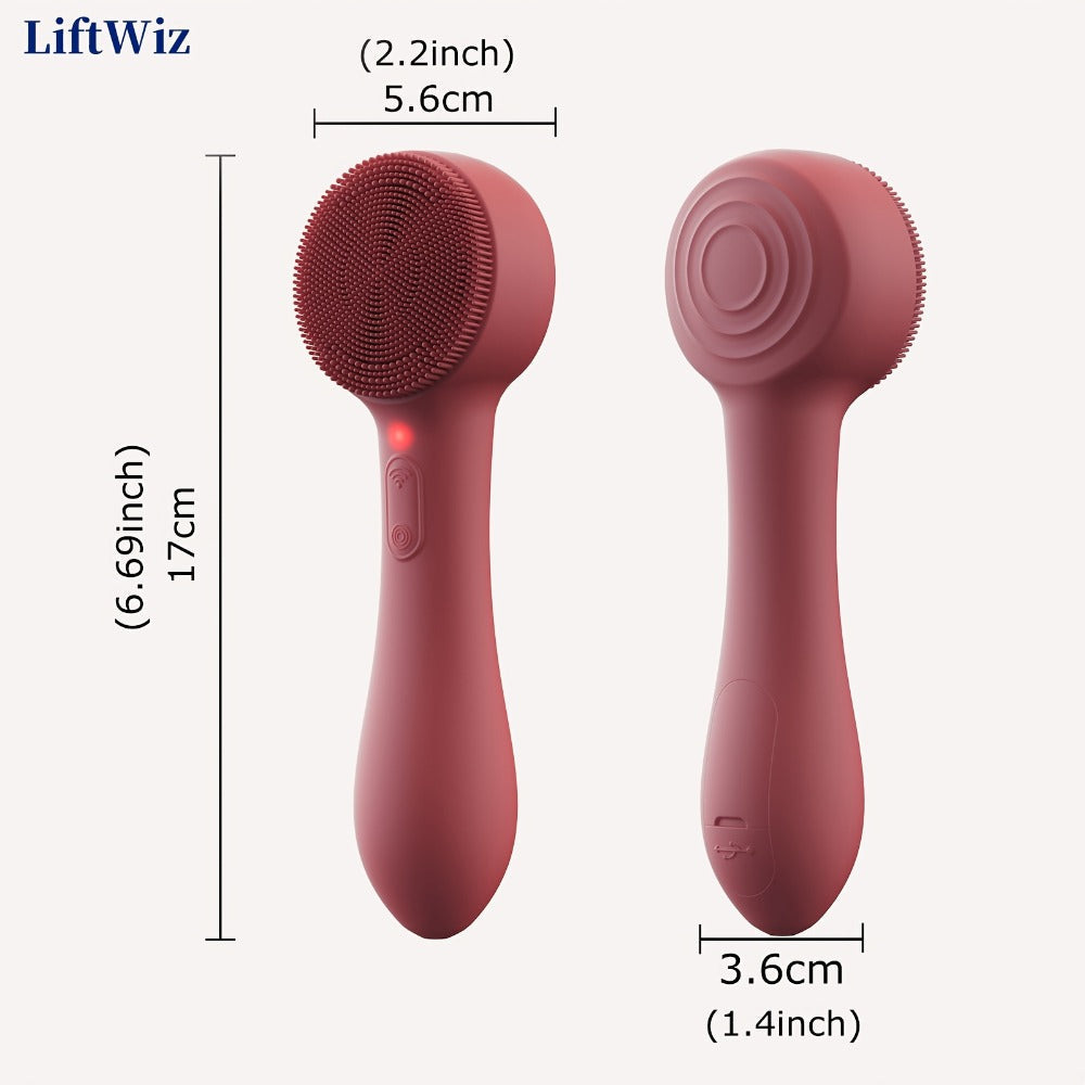 Facial Cleansing Brush (12000 Vibrations) in Waterproof IPX7 Silicone for Sensitive Skin