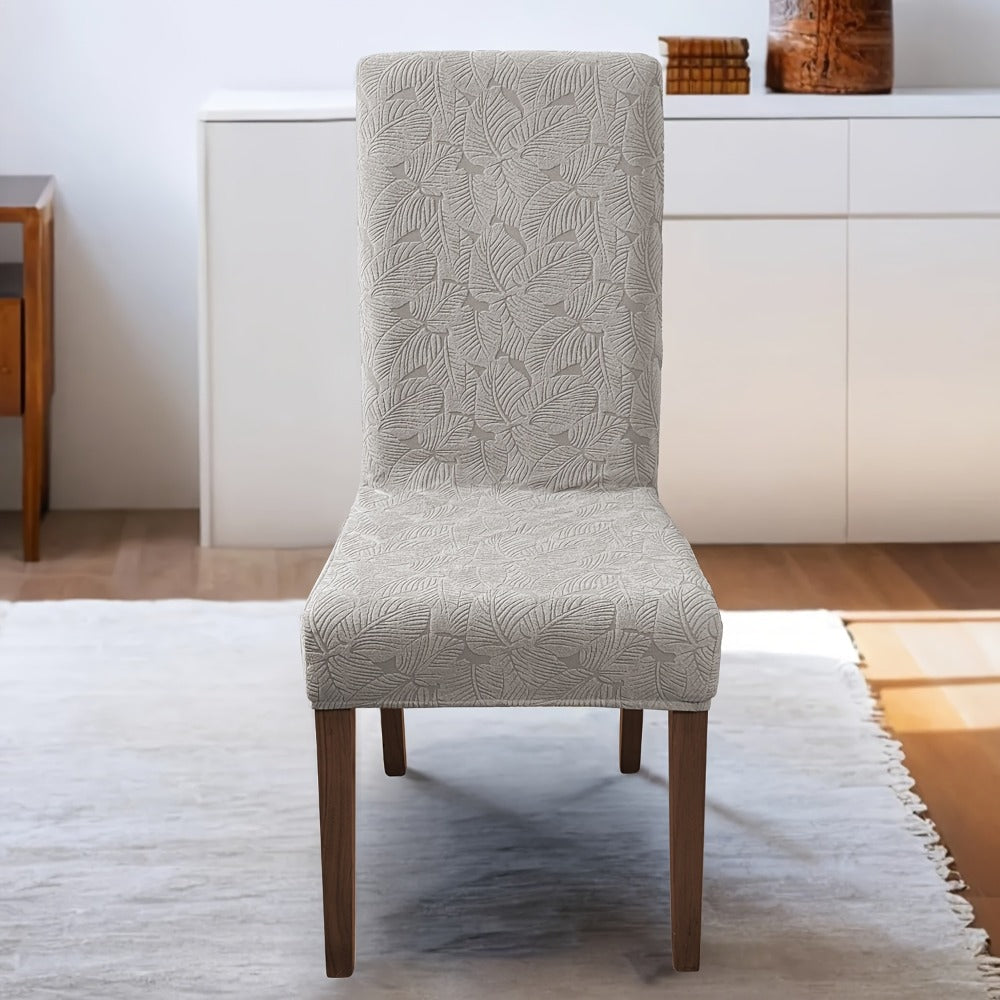 Chair Covers, Plant Print Slipcovers for Dining Room Kitchen Chairs, Elastic Parsons Chair Protector