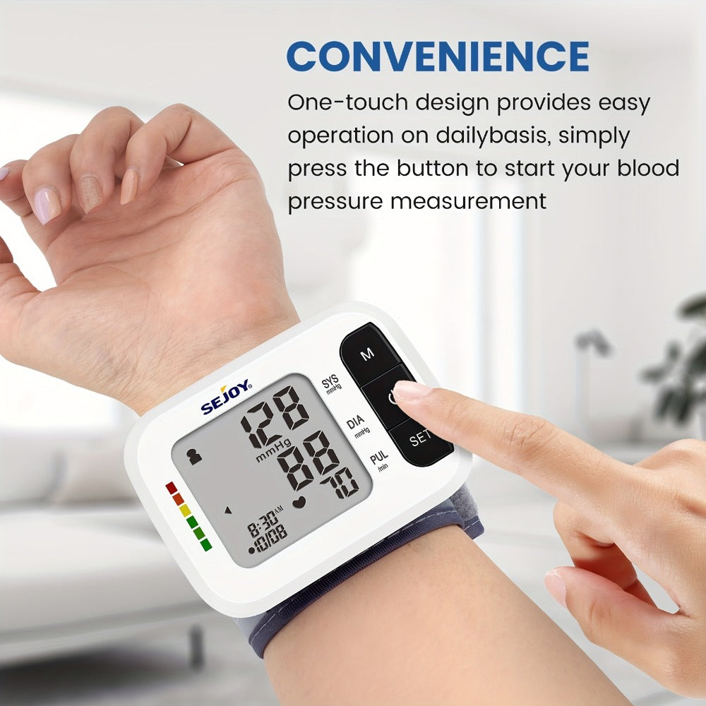 Wrist Blood Pressure Monitor, Portable & Accurate for Home Use & Travel (Blue / White / Black / Purple)