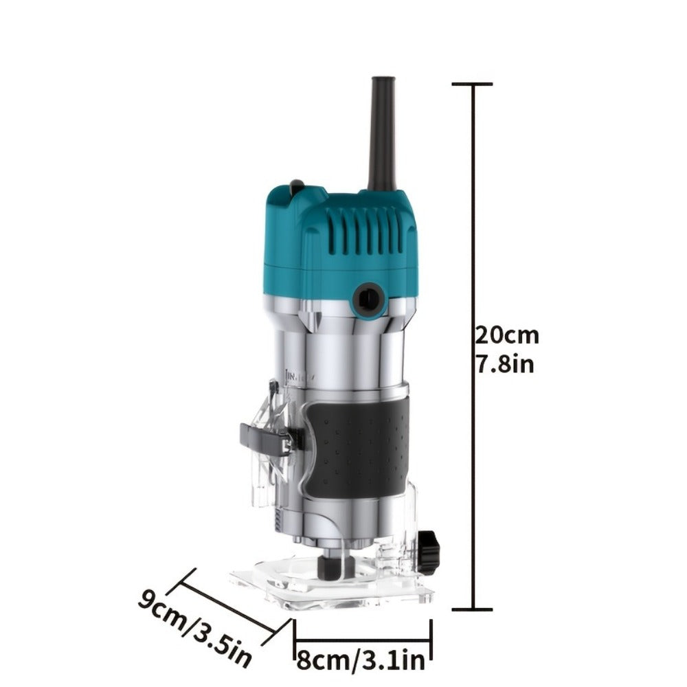 Wood Router with Wood Slotting and Optional 15pc Milling Cutter Set for Woodworking