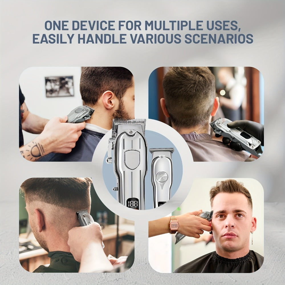 Hair Cutting Kit with T-Blade Trimmer for Men Home and Salon Use