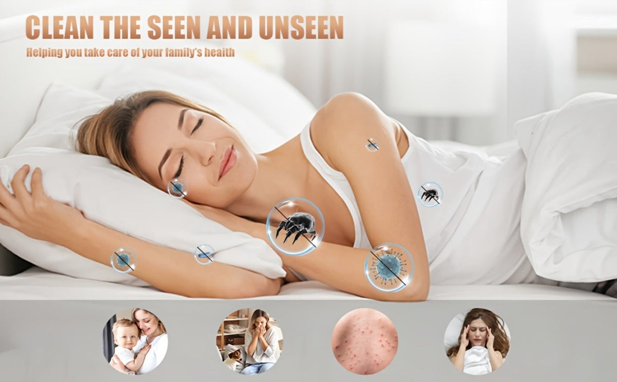 Mattress Vacuum with Cleaner 16Kpa UV Light and 80000 RPM Sonic Technology