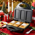 Electric Pocket Pie Maker with Crust Cutter – Dual Non-Stick Cooking Plates, Easy Press Iron for Homemade Snacks, Desserts, Empanadas & Hand Pies
