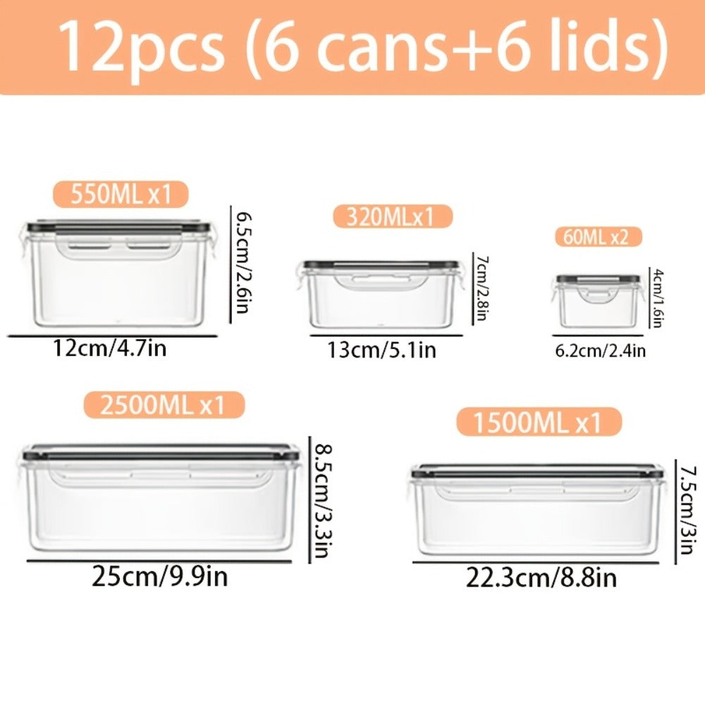 Food Storage Containers With Lids Airtight Plastic Container Set for Kitchen Pantry Organization, Easy-Lock Leak-Proof Design