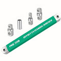 Ratchet Wrench 2-in-1 Offset Extension with 1/4" 3/8" 1/2" Square Head Adapters, 180-Degree Rotation High Torque Non-Slip Handle, Universal Flex Head Ratchet for Narrow Spaces & Auto Repair