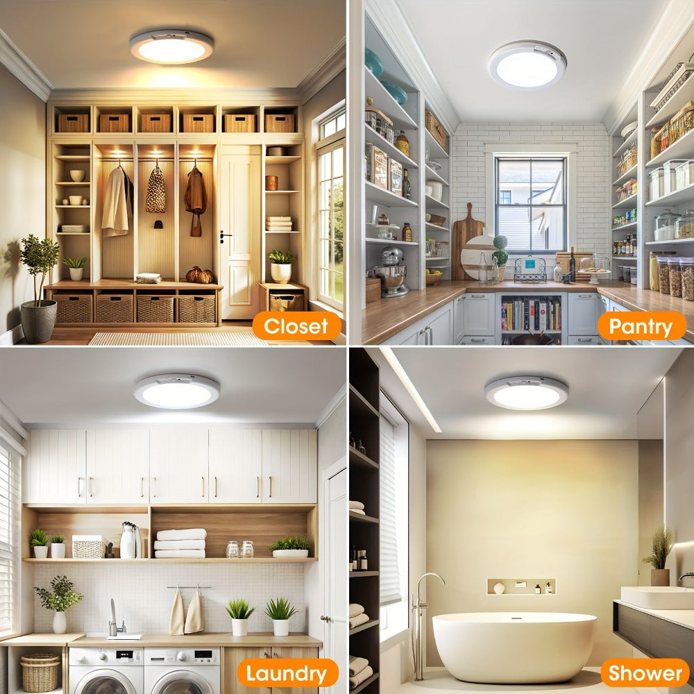 Rechargeable Ceiling Light with Remote Control and Motion Sensor