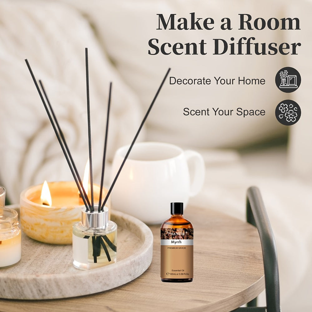 Myrrh Essential Oil for Diffuser and Candle Making (100ml Pure Undiluted Natural Oil)