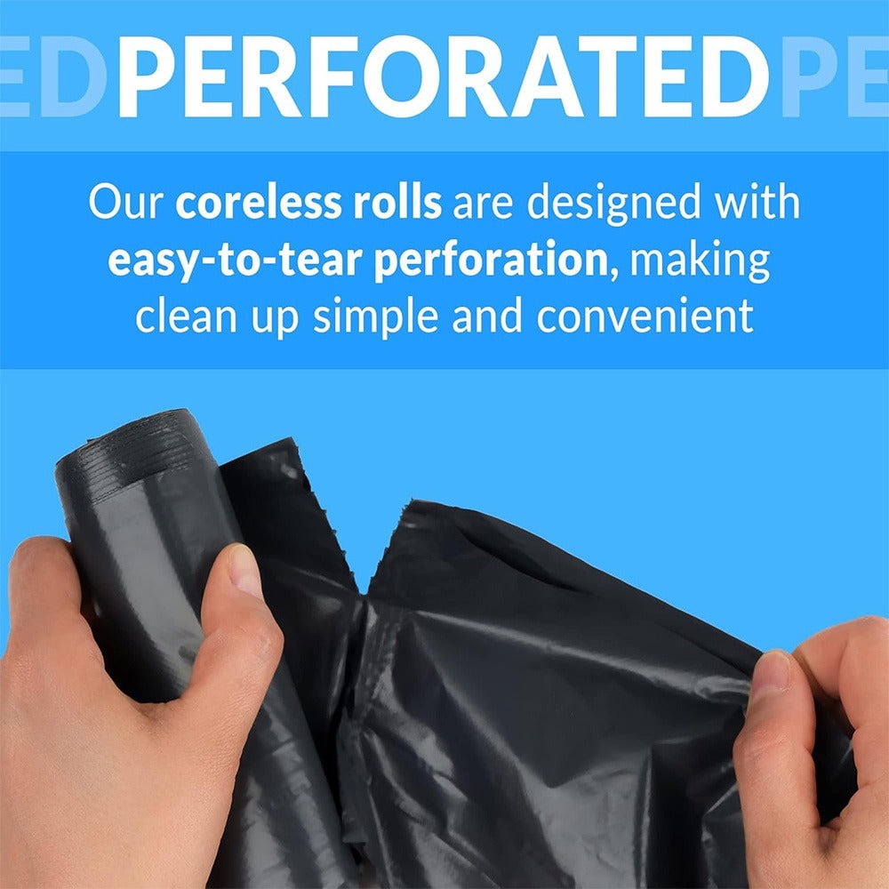 Trash Bags: 30 Gallon 200 Count, Black Large Garbage Bags, Ultra Strong Leak-Proof, 113.5L Heavy Duty Bags for Kitchen, Industrial