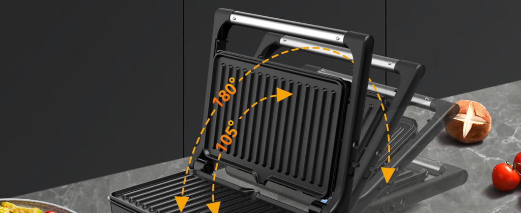 Sandwich Maker with Indicator Lights for Sandwiches Steaks Waffles