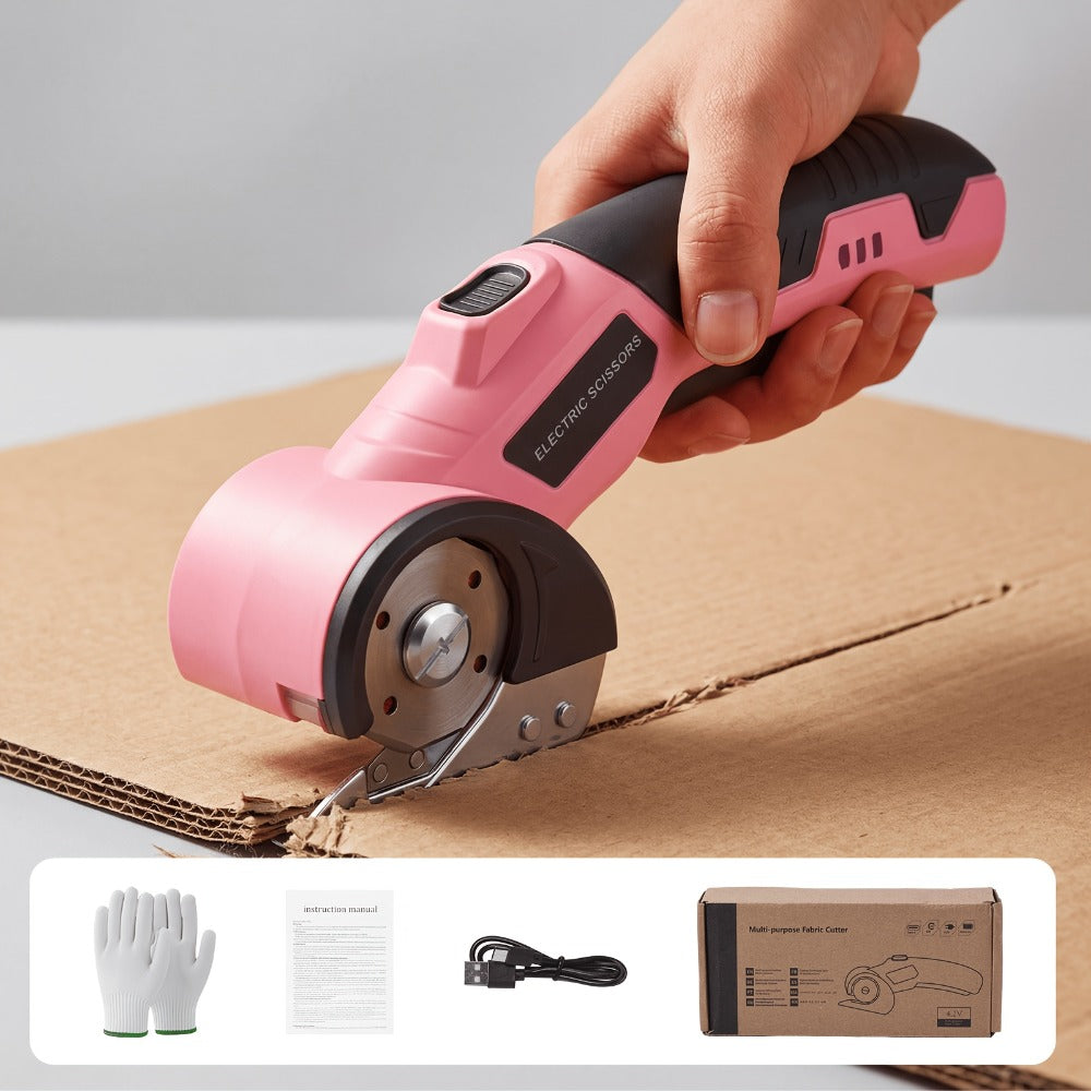 Electric Scissors with Rechargeable Cordless and Battery Indicator for Fabric