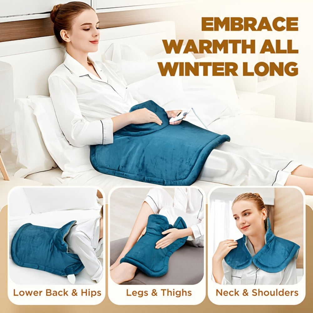 Heating Pad for Neck and Shoulders, Weighted Electric Wrap with Six Heat Settings and Automatic Shut-Off
