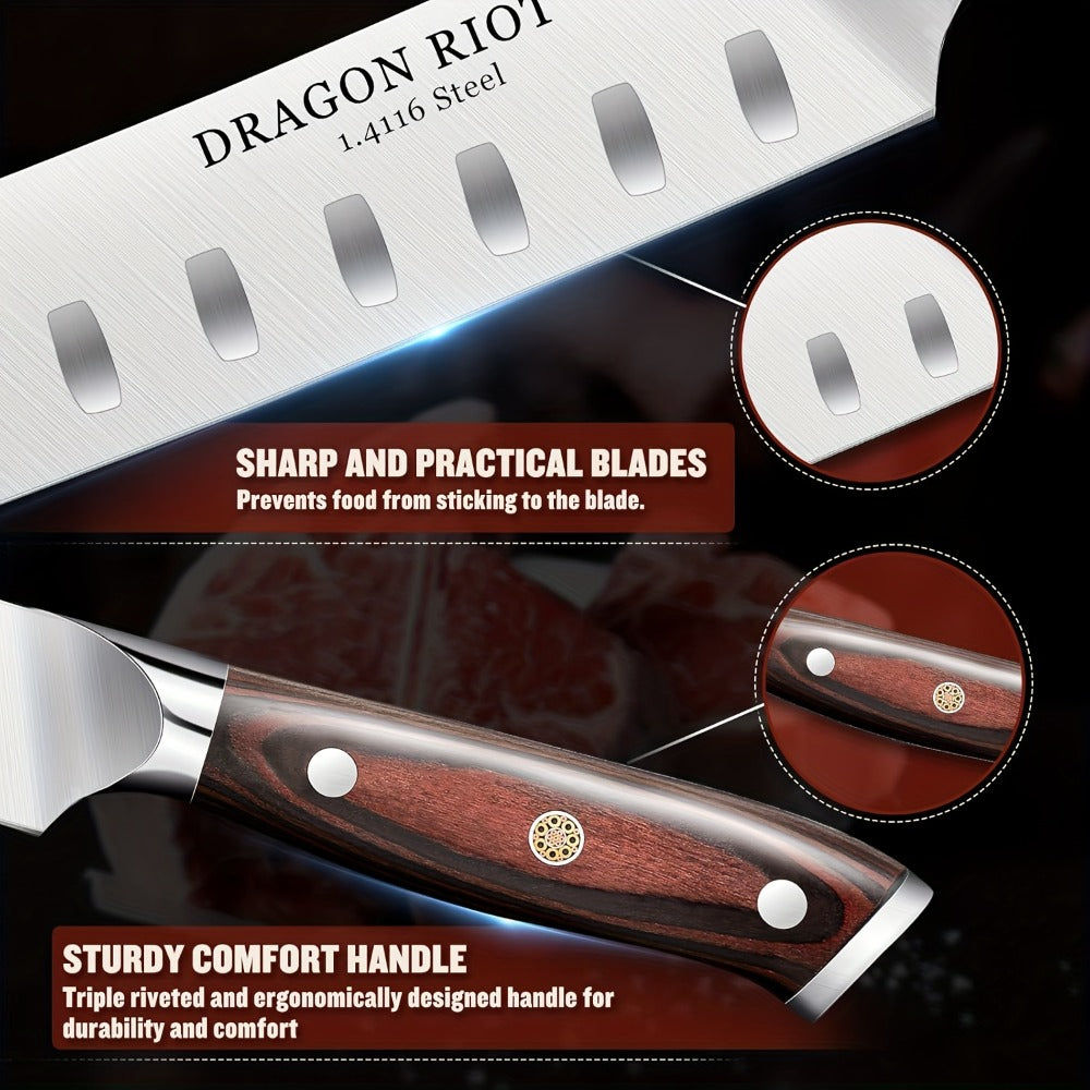 10 Inch Brisket Carving Knife with Ergonomic Wood Handle for BBQ