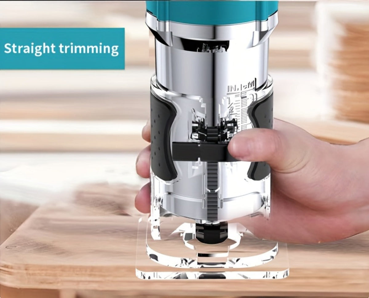 Wood Router with Wood Slotting and Optional 15pc Milling Cutter Set for Woodworking