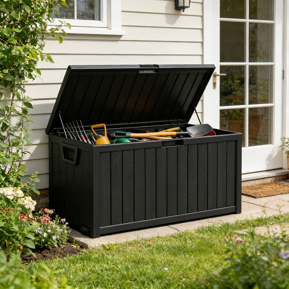 Waterproof Box in an Outdoor Design with Handles for Pool Accessories
