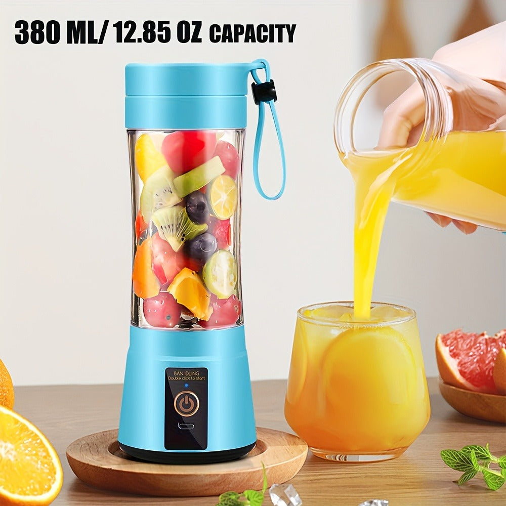 Blender Cup with USB Rechargeable 380ML and 6 Blades for Smoothies