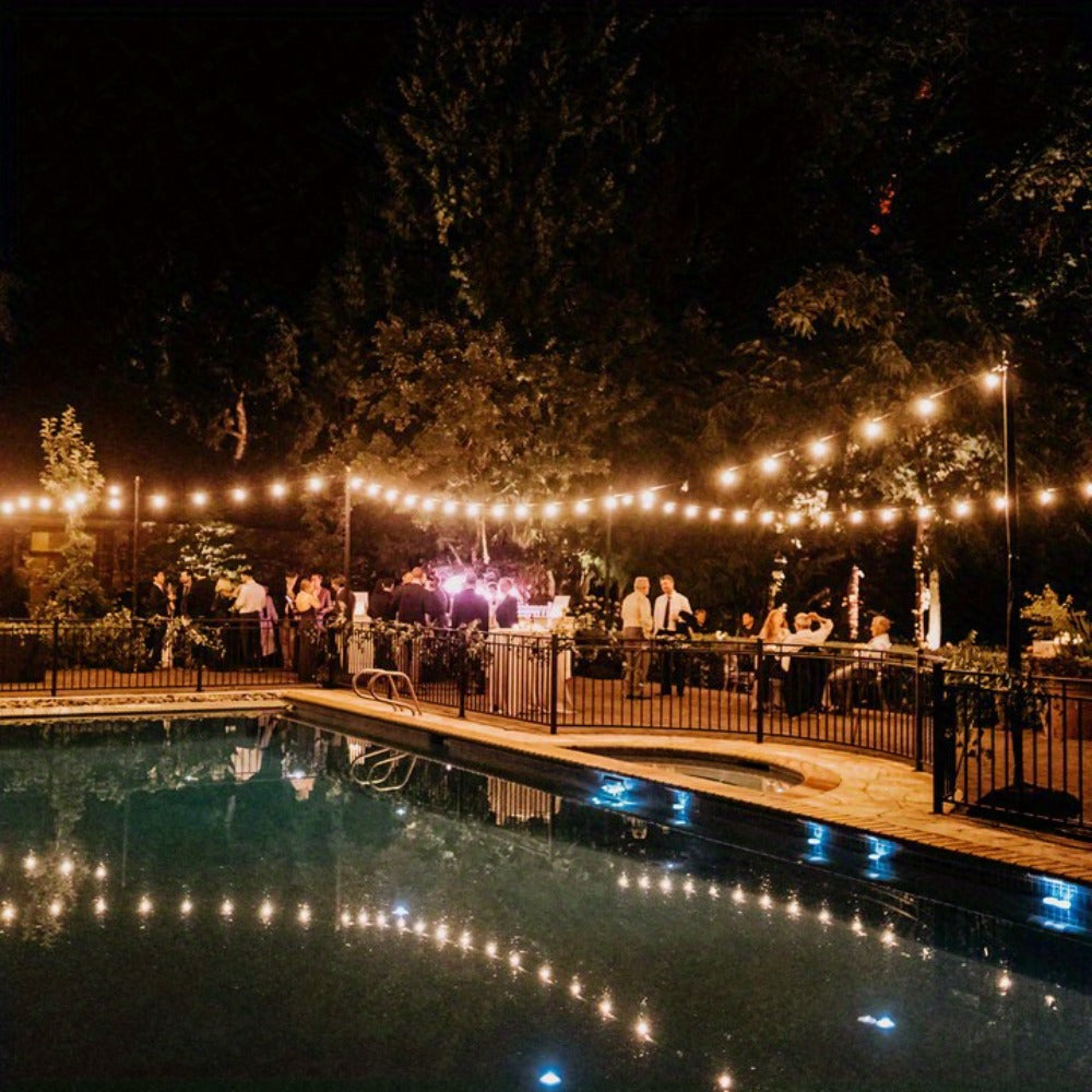 Outdoor String Lights, Solar String Lights Outdoor 50/100FT, 2700K Warm White Waterproof Patio String Lights