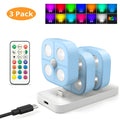Puck Lights, Wireless LED Closet Lights, Color Changing Night Light for Hallway Stairway Bathroom Bedroom Kitchen