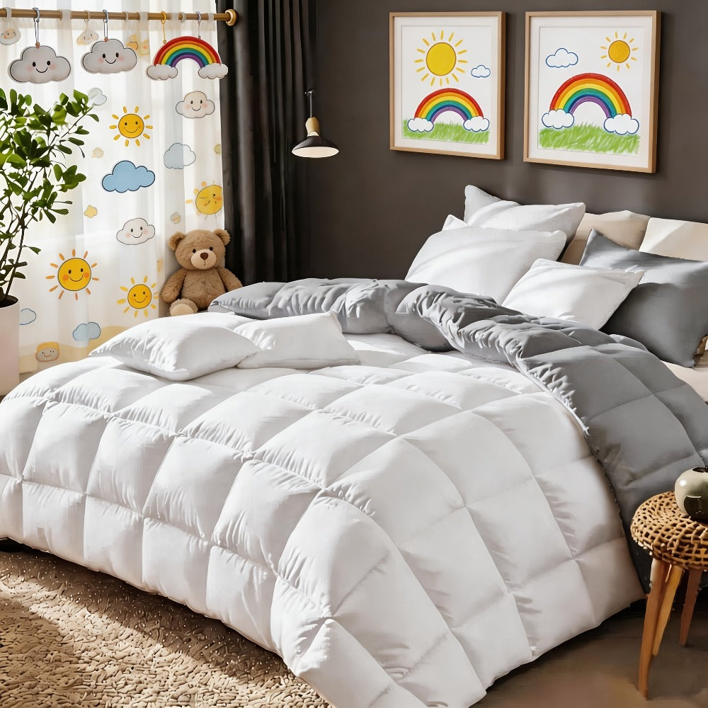 Bed in a Bag Full Queen and King Comforter Set in Soft Satin-Like Fabric (7 Piece)